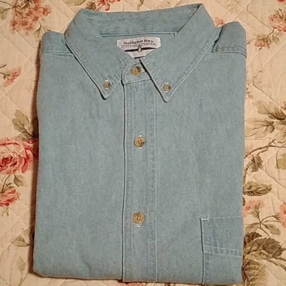 Holland Bay Other - Men's denim ls button down shirt XL